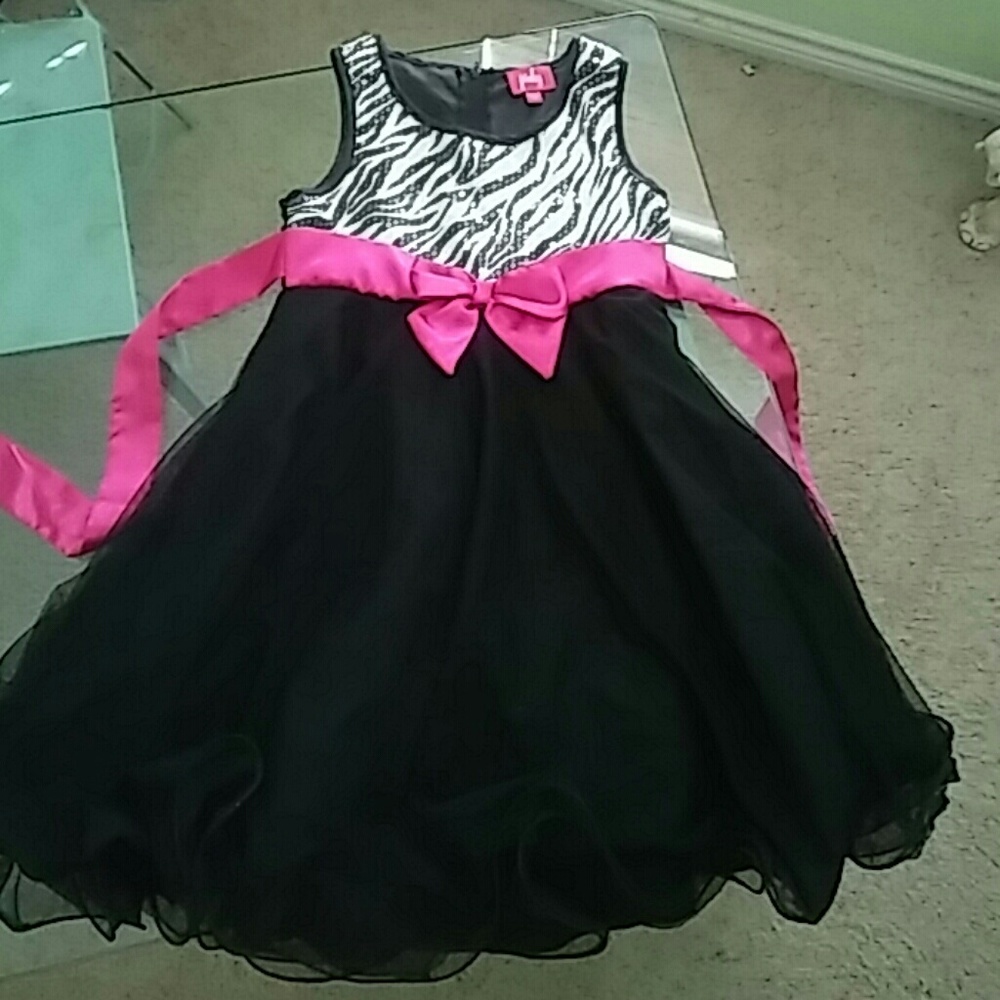 Black and white party dress
